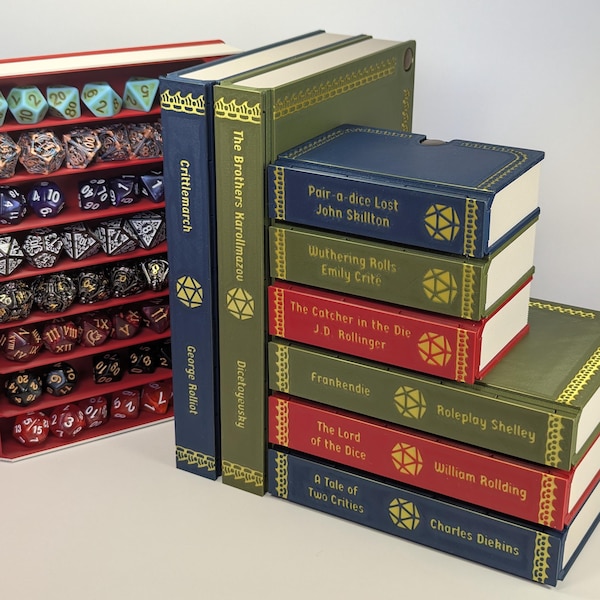 Dice Book - Personalised DnD Dice Storage Case, Dice Vault, Dungeon Master Gift