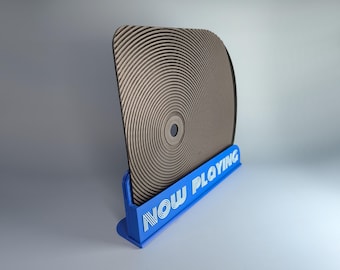 Porta dischi in vinile - Supporto per dischi in vinile - Espositore per dischi in vinile - Supporto da scrivania o da parete - In riproduzione