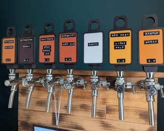 Custom Beer Tap Handle – 3D Printed Kegerator Draft Tap with Reusable Label