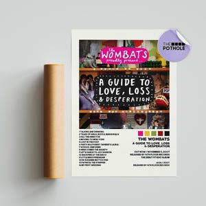 Poster dei The Wombats, Poster di una guida all'amore, alla perdita e alla disperazione, The Wombats, Poster della copertina dell'album, Stampa di poster da parete, Poster personalizzato
