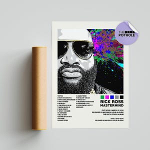 Poster di Rick Ross / Poster di Mastermind / Rick Ross, Mastermind / Poster della copertina dell'album / Poster della tracklist, poster personalizzato
