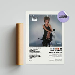 Poster di Tina Turner / Poster di Private Dancer, Poster di copertina dell'album Tracklist, Stampa artistica da parete, Poster personalizzato, Tina Turner, Private Dancer