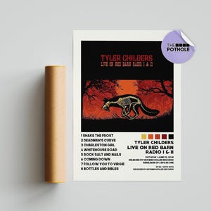 Póster de Tyler Childers / Póster de Live On Red Barn Radio I y II / Póster de la portada del álbum con la lista de canciones / Póster de la portada del álbum, Tyler Childers, Purgatory