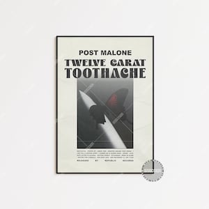 Poster di Post Malone / Poster di Twelve Carat Toothache / Poster di copertina dell'album Poster Stampa artistica da parete, Post Malone LESS401