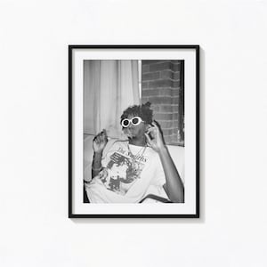 Playboi Carti Posters / Playboi Carti Schwarz Weiß Wand Kunst, Album Cover Poster, Wohnkultur, Fotografie Drucke, Die Lit, Lotta Red, PC1