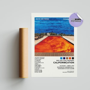 Red Hot Chili Peppers Poster / Californication Poster, Tracklist Album Cover Poster, Druck Wandkunst, Benutzerdefiniertes Poster, Red Hot Chili Peppers