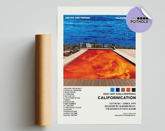 Red Hot Chili Peppers Posters / Californication Poster, Tracklist Album Cover Poster, Print Wall Art, Custom Poster, Red Hot Chili Peppers