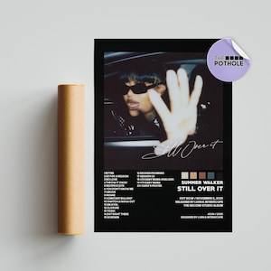 Poster Sommer Walker | Still Over it Poster | Summer Walker, Over it, Tracklist Album Cover Poster, Album Cover Poster Druck Wandkunst, SCHWARZ