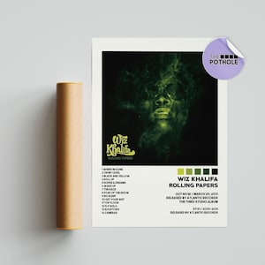 Poster di Wiz Khalifa / Poster di cartine / Wiz Khalifa, cartine / Poster della copertina dell'album / Poster della tracklist, poster personalizzato