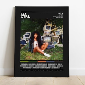 Poster SZA / Poster CTRL / Poster copertina album tracklist SZA / Poster copertina album stampa arte murale, poster personalizzato