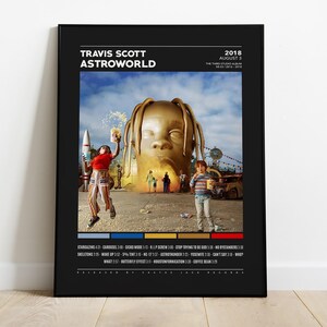 Travis Scott Poster | Astrowelt Poster | Tracklist Album Cover Poster | Poster Print Wandkunst Benutzerdefiniertes Poster | Wohnkultur, HypeBeast Jackboys