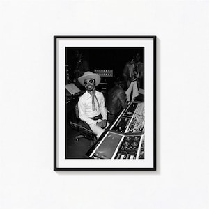 Poster di Stevie Wonder / Poster da parete in bianco e nero di Stevie Wonder, poster di copertina dell'album, decorazioni per la casa, stampe fotografiche, poster di musica soul, BAM41