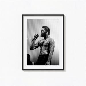 Post Malone Poster / Post Malone Schwarz Weiß Wand Kunst, Musik Poster, Wohnkultur, Fotografie Drucke, Hollywoods Bleeding Poster