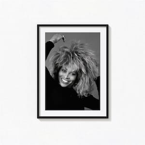 Poster di Tina Turner / Arte murale in bianco e nero di Tina Turner, poster di copertina di album, decorazioni per la casa, stampe fotografiche, poster rock 'n' roll, BAM301