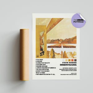 Poster di Stevie Wonder, Poster di Innervisions, Poster della copertina dell'album, Stampa di poster da parete, Poster personalizzato, Arredamento per la casa, Stevie Wonder