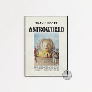 Travis Scott Poster | Astrowelt Poster | Tracklist Album Cover Poster | Poster Print Wandkunst Benutzerdefiniertes Poster | , HypeBeast Jackboys LESS590