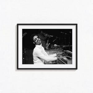 Poster di Stevie Wonder / Poster da parete in bianco e nero di Stevie Wonder, poster di copertina dell'album, decorazioni per la casa, stampe fotografiche, poster di musica soul, BAM39