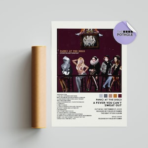 Poster dei Panic! At the Disco, Poster di "A Fever You Can't Sweat Out", Poster della copertina dell'album dei Panic! At the Disco, Stampa artistica da parete, Poster personalizzato