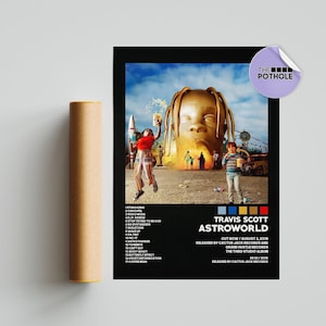 Travis Scott Poster | Astrowelt Poster | Tracklist Album Cover Poster | Poster Print Wandkunst Benutzerdefiniertes Poster | Wohnkultur, Jackboys, BLCK