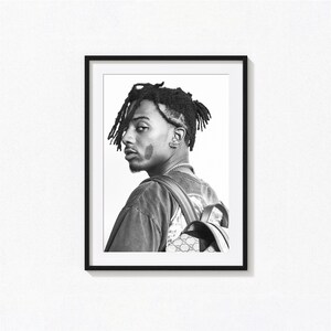 Playboi Carti Posters / Playboi Carti Schwarz Weiß Wand Kunst, Album Cover Poster, Wohnkultur, Fotografie Drucke, Die Lit, Lotta, BAM262