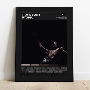 Travis Scott Poster | Utopie Poster | Tracklist Album Cover Poster | Poster Print Wandkunst Benutzerdefiniertes Poster | Wohnkultur, HypeBeast Jackboys