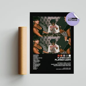 Playboi Carti Poster / Playboi Carti Poster, Tracklist Album Cover Poster, Print Wandkunst, Benutzerdefiniertes Poster, Playboi Carti, BLCK