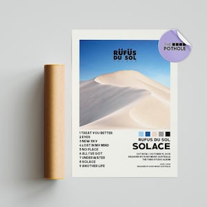 Rufus Du Sol Poster | Solace Poster | Rufus Du Sol, Tracklist Album Cover Poster / Album Cover Poster, Print Art, Bloom, Solace