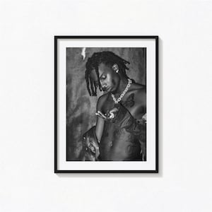 Playboi Carti Posters / Playboi Carti Schwarz Weiß Wand Kunst, Album Cover Poster, Wohnkultur, Fotografie Drucke, Die Lit, Lotta, BAM265