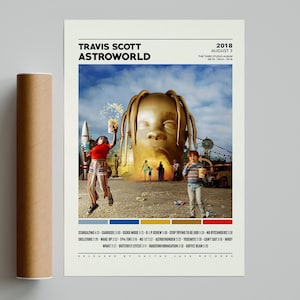 Travis Scott Poster | Astrowelt Poster | Tracklist Album Cover Poster | Poster Print Wandkunst Benutzerdefiniertes Poster | Wohnkultur, HypeBeast Jackboys
