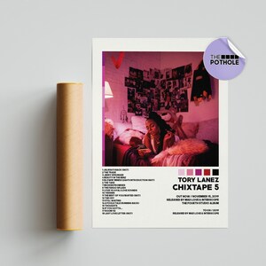 Poster di Tory Lanez / Poster di Chixtape 5, Poster della copertina dell'album Tracklist, Stampa artistica da parete, Poster personalizzato, Playboy, Tory Lanez, Chixtape 5