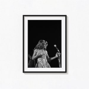 Poster di Tina Turner / Arte murale in bianco e nero di Tina Turner, poster di copertina di album, decorazioni per la casa, stampe fotografiche, poster rock 'n' roll, BAM295