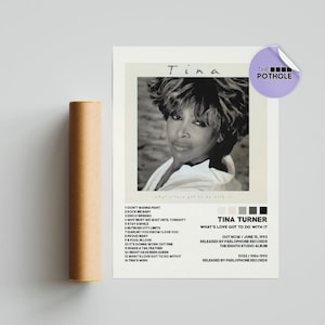 Plakaty Tiny Turner / Co miłość ma wspólnego z tym plakatem, okładka albumu z listą utworów, wydrukowana sztuka ścienna, spersonalizowany plakat, Tina Turner