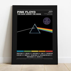 Pink Floyd Poster / The Dark Side of the Moon Poster, Pink Floyd, Album Cover Poster, Plakatdruck Wandkunst, Musik Band Poster, Wohnkultur