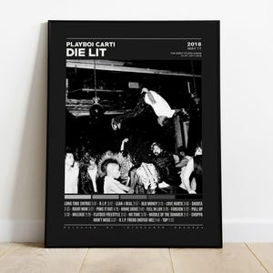 Playboi Carti Posters / Die Lit Poster, Tracklist Album Cover Poster, Druck Wandkunst, Benutzerdefiniertes Poster, Playboi Carti, Whole Lotta Red, Die Lit