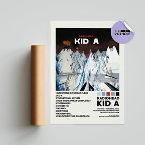 Pôsteres do Radiohead / pôster do Kid A / pôster de capa de álbum, arte de parede impressa, pôster personalizado, decoração de casa, Radiohead, Kid A