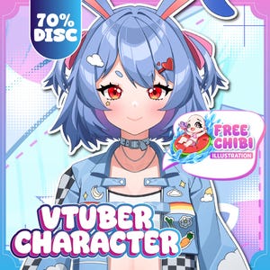 Custom VTuber Model Commission | Live2D Rigging, Anime Avatar (Digital)