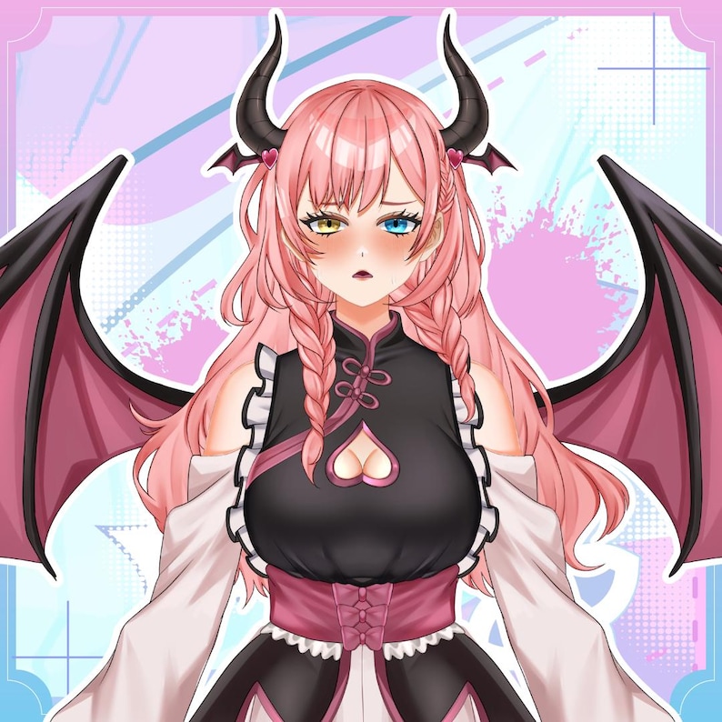 Custom Live2D VTuber model with anime style character design, VTuber avatar commission for Twitch streamer, YouTube gaming creator, and virtual YouTuber identity.