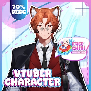 Aangepast VTuber Model Live2D Commissie – Anime Kunst, Volledige Rigging, PNGTuber Assets