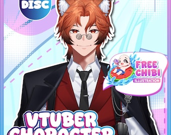 Modelo VTuber Personalizado Comisión Live2D – Arte Anime, Rigging Completo, Assets PNGTuber