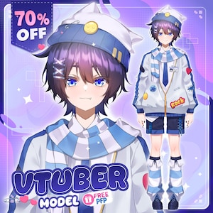 Modello VTuber Personalizzato Commissione Live2D – Arte Anime, Rigging Completo, Asset PNGTuber