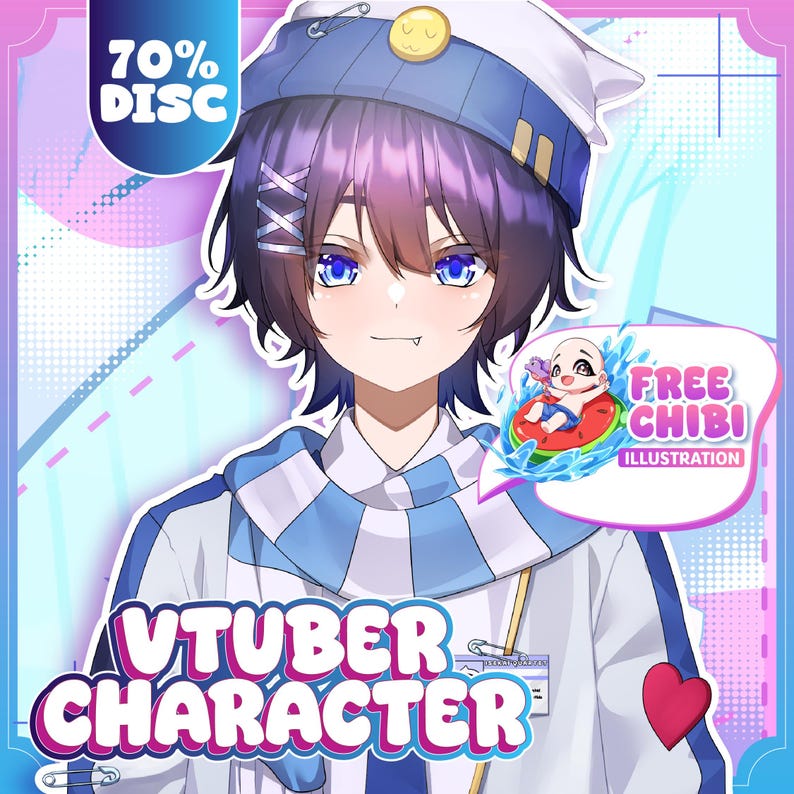custom vtuber model, vtuber model male, pngtuber, anime vtuber avatar, live2d vtuber model commission, custom anime character, vtuber avatar for streaming, anime boy vtuber design, kawaii vtuber avatar, virtual youtuber character, custom live2d avatar, vtuber commission, anime style vtuber model, streamer avatar, vtube studio model