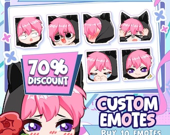 Custom Twitch Emotes | Animated Emotes | Twitch Emote for streamer | YCH | Animal Emotes | Chibi Style | Kick Emotes | Discord Emotes