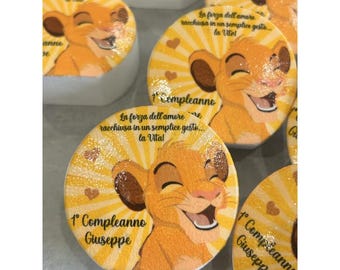 Personalized plaster air freshener with SIMBA LION KING theme - return model 6.5 cm