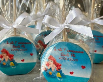 Personalized Ariel Plaster Air Freshener - Mermaid Favor for Birthday or Baptism - Packaged with Sachet and Confetti