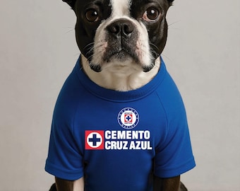 犬または猫用のメキシコ クルス アスル サッカー ジャージ。犬または猫用のメキシコ クルス アスル サッカー ジャージ。