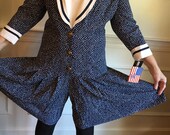 90s Retro Nautical Sailor USA Skort-Dress with Original Tags by John Roberts (Sz US 10-12)