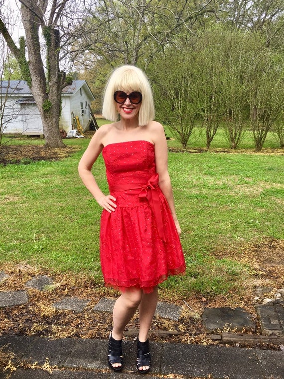Sz 0-2 Flirty Fabulous 80s Party Dress by Jessica… - image 3