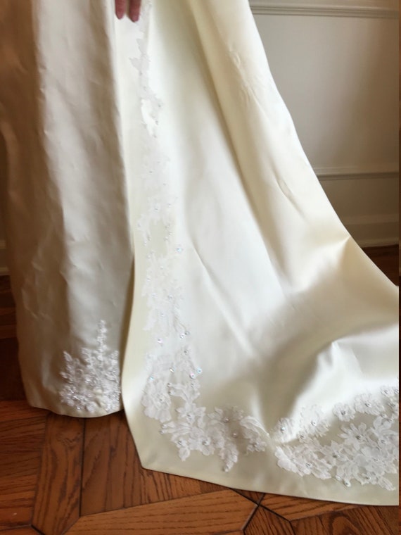 Sz 00 Handmade 1960s Mod Vintage Wedding Dress wi… - image 9