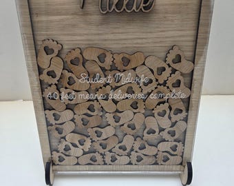 Personalized Student Midwife Baby Drop Box: 40 Baby Delivery Tracker