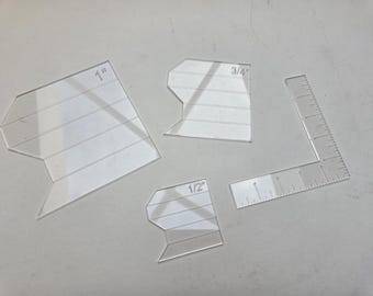 3D shadowbox corner template guide tool